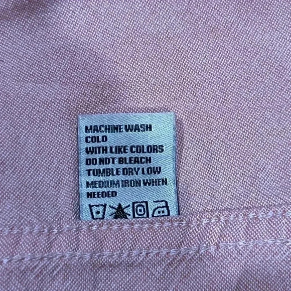 Colours By Alexander Julian Mens Size XXL Pink 100% Organic Cotton Button Up - Picture 6 of 6